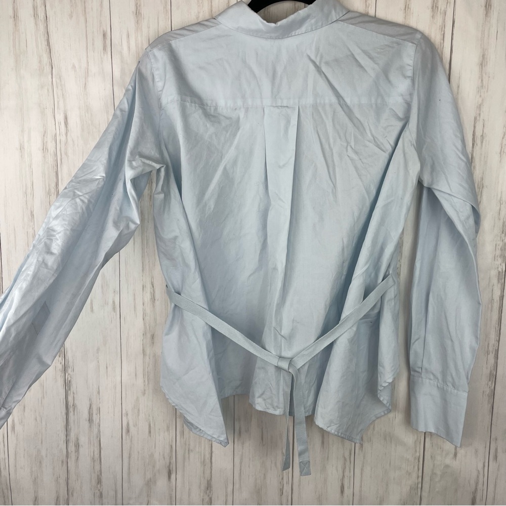 Vince blue collared tie waist button down Small - Picture 4 of 5